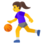 mulher jogando basquete Emoji (Google)