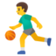 homem jogando basquete Emoji (Google)