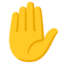 bàn tay giơ lên Emoji (Google)