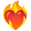 heart on fire Emoji (Google)