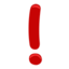 red exclamation mark Emoji (Messenger)