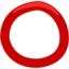 hollow red circle Emoji (Messenger)