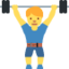 man lifting weights Emoji (Twitter, TweetDeck)