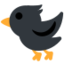 czarny ptak Emoji (Twitter, TweetDeck)