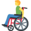 man in manual wheelchair Emoji (Twitter, TweetDeck)