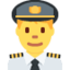 pilota uomo Emoji (Twitter, TweetDeck)