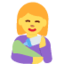 vrouw die een baby voedt Emoji (Twitter, TweetDeck)