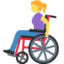 woman in manual wheelchair Emoji (Twitter, TweetDeck)