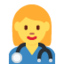 mulher profissional da saúde Emoji (Twitter, TweetDeck)