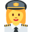 pilot femeie Emoji (Twitter, TweetDeck)