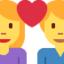 couple with heart: woman, man Emoji (Twitter, TweetDeck)