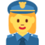 policial mulher Emoji (Twitter, TweetDeck)