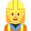 woman construction worker Emoji (Twitter, TweetDeck)