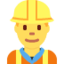 man construction worker Emoji (Twitter, TweetDeck)