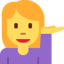 woman tipping hand Emoji (Twitter, TweetDeck)