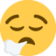 levegőt kifújó arc Emoji (Twitter, TweetDeck)