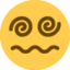 rosto com olhos em espiral Emoji (Twitter, TweetDeck)