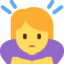 mulher fazendo reverência Emoji (Twitter, TweetDeck)