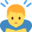 homem fazendo reverência Emoji (Twitter, TweetDeck)