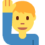 man raising hand Emoji (Twitter, TweetDeck)