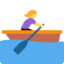 woman rowing boat Emoji (Twitter, TweetDeck)