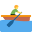 man rowing boat Emoji (Twitter, TweetDeck)