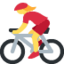 woman biking Emoji (Twitter, TweetDeck)