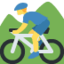 man som cyklar på en mountainbike Emoji (Twitter, TweetDeck)