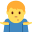 man shrugging Emoji (Twitter, TweetDeck)