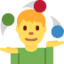 giocoliere uomo Emoji (Twitter, TweetDeck)