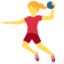 woman playing handball Emoji (Twitter, TweetDeck)