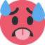 hot face Emoji (Twitter, TweetDeck)