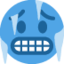 cold face Emoji (Twitter, TweetDeck)