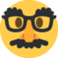 niqoblangan yuz Emoji (Twitter, TweetDeck)