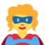 vrouwelijke superheld Emoji (Twitter, TweetDeck)