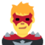 homem supervilão Emoji (Twitter, TweetDeck)