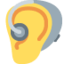 ear with hearing aid Emoji (Twitter, TweetDeck)