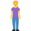 mulher em pé Emoji (Twitter, TweetDeck)