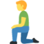 man kneeling Emoji (Twitter, TweetDeck)