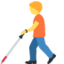 person with white cane Emoji (Twitter, TweetDeck)