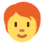 person: rödhårig Emoji (Twitter, TweetDeck)