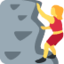 woman climbing Emoji (Twitter, TweetDeck)