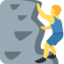 man climbing Emoji (Twitter, TweetDeck)