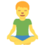 homme dans la posture du lotus Emoji (Twitter, TweetDeck)