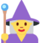 vrouwelijke magiër Emoji (Twitter, TweetDeck)