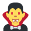 mannelijke vampier Emoji (Twitter, TweetDeck)