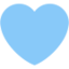 light blue heart Emoji (Twitter, TweetDeck)