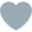 grey heart Emoji (Twitter, TweetDeck)