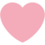 cuore rosa Emoji (Twitter, TweetDeck)