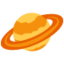 planet med ringar Emoji (Twitter, TweetDeck)